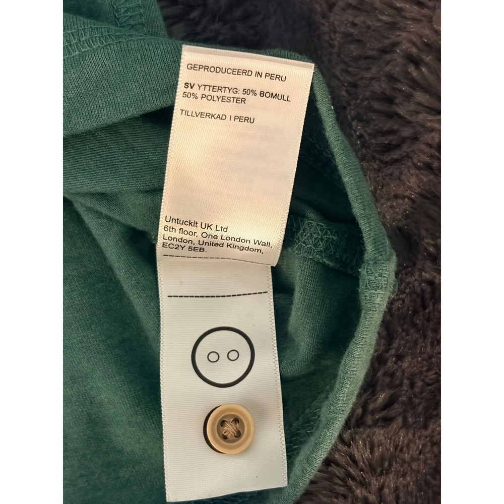 UNTUCKit Albarino Henley Shirt XXL Green Long Sleeve Casual Gorpcore - Picture 6 of 13